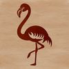 Colorful Wildlife Illustration A detailed illustration of a flamingo standing on one leg in its natural habitat.