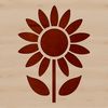 Sunflower Illustration in Garden Setting An SVG illustration of a single sunflower in a garden setting, showcasing its distinctive yellow petals and dark center.