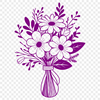 Whimsical Floral Bouquet A hand-drawn bouquet of flowers in vector format, suitable for digital and print applications.