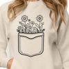 Stylized Flower Pocket Vector Art A stylized illustration of a flower pocket, ideal for crafting and design projects.
