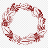 Floral Wreath Template for Cricut or Laser Cutter A floral wreath design created in vector format, suitable for cutting machines or laser cutters.