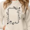 Floral Border Design Vector Frame A decorative frame with intricate floral patterns designed as vector art.