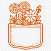 A floral pattern featuring a wild flower design for craft projects.