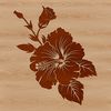 Free Vector Hibiscus Plant Design A vector graphic representation of a hibiscus plant, ideal for cutting machine crafts and commercial printing applications.