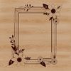 A digital illustration of a decorative floral frame for crafting and design projects.