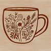 Beautiful Floral Cup Design A simple design illustration of a coffee cup with a floral pattern.