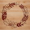 Free Vector SVG Floral Garland A decorative floral wreath design created as a vector SVG file.