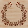 Illustrative SVG image of a floral wreath suitable for cutting machines.
