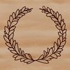 SVG illustration of a decorative flower wreath for cutting machine templates.