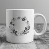 Beautiful Hand-Drawn Floral Design A hand-drawn floral wreath design created with vector art.