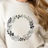 A decorative floral wreath designed for digital use, suitable as clip art or vector design element.