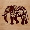 An ornate illustration of a large animal, a majestic elephant, ready to be used as clip art in various design projects.