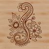 Ornate Floral Motif SVG An intricately designed paisley motif with geometric shapes and lines.