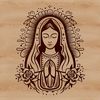 Beautiful Floral Icon of Virgin Mary Vector artwork of Our Lady of Guadalupe, featuring intricate designs in a Catholic iconographic theme.