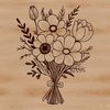 Colorful Symmetrical Flowers A bouquet of colorful flowers arranged in a symmetrical pattern.