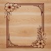 SVG Floral Border Template A graphic frame design with floral elements, suitable for vector art and digital cutting machines.