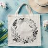 A floral wreath design made up of intricate shapes and patterns, suitable for vector art projects.