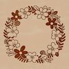 An intricate SVG floral wreath clipart illustration for crafting and design projects.