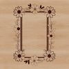 Simple floral design vector frame SVG graphic for crafting and digital projects.