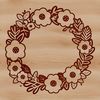 Beautiful SVG Border Artwork A floral wreath made up of intricate designs and patterns, suitable for various digital applications.