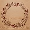 A floral wreath design created using vector art for cutting machines like Cricut or laser cutters.
