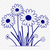 Simple Green Stem Flower Image A simple illustration of a daisy flower in white and yellow petals on a green stem.