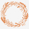 Creative Wreath Clip Art Design A floral wreath design created using vector art, suitable for various digital applications.