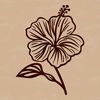 Colorful SVG Vector Artwork A stylized illustration of a hibiscus flower in a variety of colors, suitable for vector art and design projects.