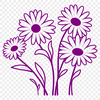 Free Single Daisy Clip Art Design Vector graphic design of a single daisy bloom with realistic details.