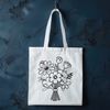 SVG Bouquet Clip Art An illustration of a floral arrangement with multiple stems and leaves.