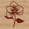 Vector illustration of a stylized orchid flower in various colors.