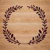 Decorative SVG Wreath Clip Art Design A digital clipart illustration of a decorative wreath suitable for use in various projects and designs.