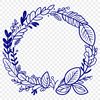 A decorative wreath illustration available in various formats including DXF and PDF.