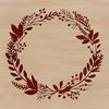 Floral wreath design created as a scalable vector graphic (SVG) for digital use.