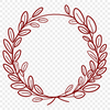 Beautiful Circle Flower Decor A floral design element in the form of a circular wreath made up of various flowers and foliage.