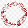 Decorative SVG Floral Wreath Template A floral wreath design created as vector art, suitable for digital and print applications.
