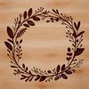 Free Vector Flower Wreath Clipart An SVG illustration of a decorative flower wreath suitable for various crafts and designs.