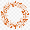 Free Vector Flower Wreath A floral wreath design composed of interconnected flowers and foliage.