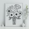 A colorful bouquet of flowers in a decorative arrangement, ideal for wedding decorations or Mothers Day gifts.