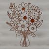 Beautiful Floral Bouquet SVG Illustration A digital illustration of a floral bouquet with a mix of flowers, ideal for wedding decorations or Mother's Day gifts.
