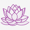 An intricately designed outline of a lotus blossom suitable for various digital applications.