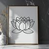 Elegant Floral Design Vector A detailed vector representation of a lotus bloom with petals and center, suitable for various design applications.