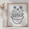 Floral Pocket Design A stylized illustration of a flower-shaped pocket, ideal for vector-based projects.