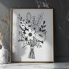 Free Floral Design Template A colorful bouquet of flowers in various shapes and sizes, perfect for decorating or crafting.