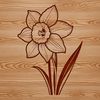 Daffodil Bloom Vector Art A white and yellow daffodil flower with six petals, symbolizing new beginnings and spring renewal.