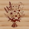 Free Bouquet Clip Art Design Floral bouquet design with various types of blooms.