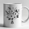 Colorful Flower Arrangement SVG A delicate arrangement of flowers in various colors and sizes.