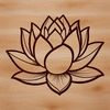Sacred lotus flower illustration in a minimalist style An illustration of a lotus flower, often associated with Eastern religions and symbolizing spiritual growth.