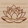 Lotus Flower Line Art Simple line art design of a lotus plant, suitable for digital editing and cutting machine use.