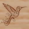 A detailed illustration of a hummingbird in flight, showcasing its iridescent plumage and long beak.